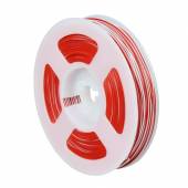 100m Zwillingslitze / Litze ROT-WEIß 2x 0,04mm auf Spule
