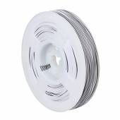 100m Zwillingslitze / Litze SCHWARZ-WEIß 2x 0,04mm auf Spule