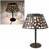  Solar Led Metall Tischleuchte SHADE 25x20cm Tischlampe für Garten Balkon Terrasse