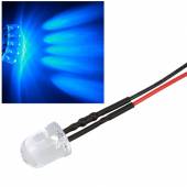10x 10mm Leds BLAU mit 25cm Kabel 12 Volt DC / Led fertig verkabelt 12 V, cable wired
