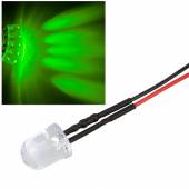 10x 10mm Leds GR&Uuml;N mit 25cm Kabel 12 Volt DC / Led fertig verkabelt 12 V, cable wired