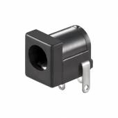 DC Einbau-Buchse abgewinkelt � 5,5 x 2,1mm, Stromversorgungsbuchse Printmontage mit L&ouml;tfahne