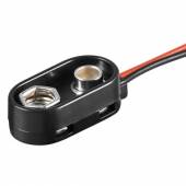 10 St&uuml;ck Batterieclip mit SCHUTZKRAGEN f&uuml;r 9 Volt Blockbatterie