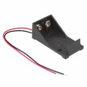  Batteriehalter mit Anschlusskabel f&uuml;r 9 V Blockbatterie 9 Volt Batterie