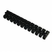 Lüsterklemmen SCHWARZ für 1,5-2,5mm, 12 Klemmen Messingeinsatz