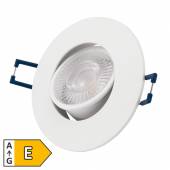 Led Decken-Einbauleuchte schwenkbar EL-313 weiß warmweiß 230V 4,5W 460lm 90mm Einbaustrahler