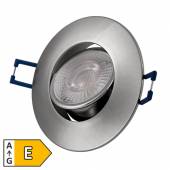 Led Decken-Einbauleuchte schwenkbar EL-313 edelstahl-optik warmweiß 230V 4,5W 460lm 90mm