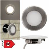  Led Wandeinbauleuchte LEBL-32 neutralweiß silber gebürstet 74mm 230V 2W IP44 Einbau Schalterdose