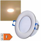     Led Deckeneinbauleuchte EL-500 Edelstahl-Optik warmweiß 230V 5W 400lm IP44  85mm