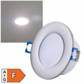     Led Deckeneinbauleuchte EL-500 Edelstahl-Optik neutralweiß 230V 5W 400lm IP44  85mm