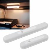  Akku LED Unterbauleuchte mit PIR Bewegungsmelder kabellos Möbelleuchte Magnethalter USB-ladbar