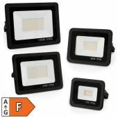 LED Fluter SLIM 230V 10-100W Hof Garten Au&szlig;en-Flutlicht-Strahler flach IP44