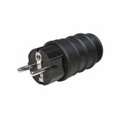   Schutzkontakt Gummi-Stecker IP44 230V Spritzwassergeschützt Außen Outdoor