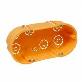 Hohlwanddose doppelt Schalterdose orange 2x  68mm BxT 143x48mm Hohlraum-Dose Gerätedose