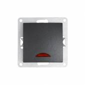 FLAIR Schalter mit Orientierungsleuchte-L&auml;mpchen beleuchtet anthrazit OHNE Rahmen 250V~ 10A UP