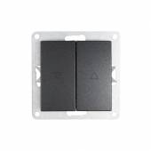 FLAIR Rollo-/Jalousien-Steuerung anthrazit OHNE Rahmen 250V~ 10A hoch/runter-Taster