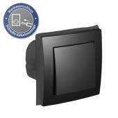 FLAIR Au&szlig;en Wechsel-Schalter IP44 schwarz matt Klemmanschluss mit Rahmen 250V~ 10A Unterputz
