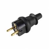  Kopp Schutzkontakt Gummi-Stecker IP44 230V Spritzwassergeschützt Außen Outdoor