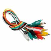 10 tlg. Pr&uuml;fkabel-Set mit Kroko-Klemmen je 45cm