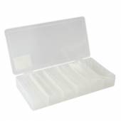 100 tlg. Schrumpfschlauch Sortiment TRANSPARENT in Aufbewahrungs-Box