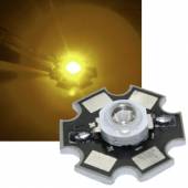 HighPower Led 1 Watt gelb auf Star Platine 585~595nm 30~40lm 2,3-2,5V 350mA