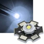 HighPower Led 1 Watt kaltweiß auf Star Platine 7000~8000K 65~75lm 3,1-3,3V 350mA