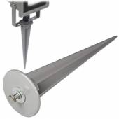 Erdspieß grau für 20, 30 & 50W LED-Fluter, xL 6x20cm Metall