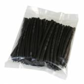100 Stück Schrumpfschlauch SCHWARZ lose, Sortiment Set