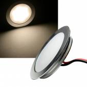 Led Bodeneinbauleuchte EBL Slim RUND WW warmweiß Ø 55mm Alu matt 12V 0,5W IP67 trittfest