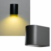 Wand-Leuchte CTW-1 V2 schwarz GU10 230V, IP44 Aussen-Bereich 1 flammig down