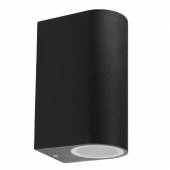 Wand-Leuchte CTW-2 V2 schwarz GU10 230V, IP44 Aussen-Bereich 2 flammig up & down