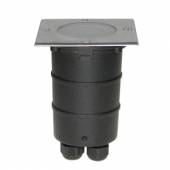 Boden-Einbaustrahler BEL Uni Eckig GU10 104x104mm trittfest Edelstahl 230V IP65