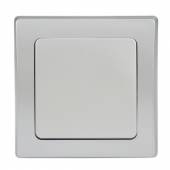 DELPHI Wechsel-Schalter Schraubanschluss silber mit Rahmen 250V~ 10A Lichtschalter Unterputz
