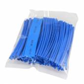 100 Stück Schrumpfschlauch BLAU lose, Sortiment Set