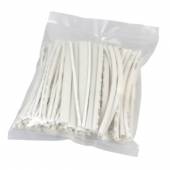 100 St&uuml;ck Schrumpfschlauch WEI&szlig; lose,  Sortiment Set