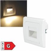 Led Wandeinbauleuchte DELPHI wei&szlig; 80x80mm warmwei&szlig; 230V 1,5W 110lm IP20 f&uuml;r UP Dose