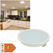    flache Led Deckeneinbauleuchte CP-150R warmweiß 800lm 230V 10W IP54 150mm Innen & Außen