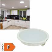   flache Led Deckeneinbauleuchte CP-150R neutralweiß 840lm 230V 10W IP54 150mm Innen & Außen