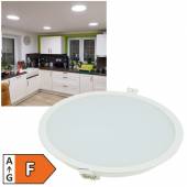    flache Led Deckeneinbauleuchte CP-225R neutralweiß 1500lm 230V 18W IP54 225mm Innen & Außen
