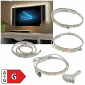     Led TV Hintergrundbeleuchtung SET WARMWEI&szlig; f&uuml;r 42-65 / 107-165cm Fernseher