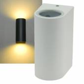 Wand-Leuchte CTW-2 V2 weiß GU10 230V, IP44 Außen-Bereich 2 flammig up & down