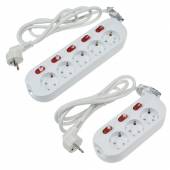   Mehrfach-Tisch-Steckdose einzeln schaltbar AN-AUS Steckerleiste Tisch-Steckdosen-Leiste