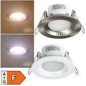    Led Deckeneinbauleuchte Flat-40 FR 430/460lm 230V 5W IP54  85mm Innen & Außen