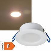     Led Deckeneinbauleuchte Flat-30 FR R warmweiß 230V 5W 460lm IP44 85mm Innen & Außen