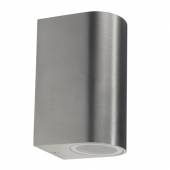 Wand-Leuchte CTW-2 V2 Edelstahl-Optik GU10 230V, IP44 Au&szlig;en-Bereich 2 flammig up & down