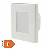  Led Wandeinbauleuchte EBL 86 wei&szlig; 86x86mm 230V 2,5W 100lm IP20 Einbau UP Schalterdose