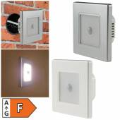 Led Wandeinbauleuchte EBL 86 PIR mit Bewegungsmelder 86x86mm 230V 2,5W 100lm IP20 UP-Dose