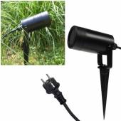  Gartenstrahler Kunststoff KGL-110 schwarz für GU10 Leuchtmittel 230V inkl. Erdspieß