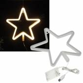 Party LED Neonlicht STERN hängend Lichtfigur mit Batterie- & USB-Betrieb