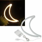 Party LED Neonlicht MOND hängend Lichtfigur mit Batterie- & USB-Betrieb